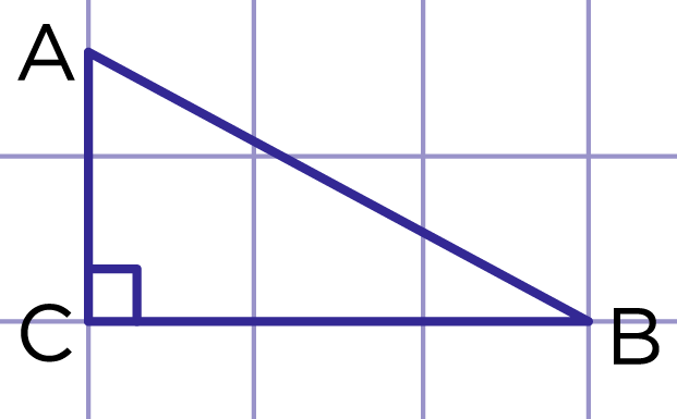 Рис. 9. Прямоугольный треугольник ABC